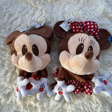 새상품 하자품 미키 미니 퍼펫 봉제 인형 세트