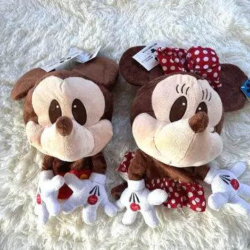 새상품 하자품 미키 미니 퍼펫 봉제 인형 세트