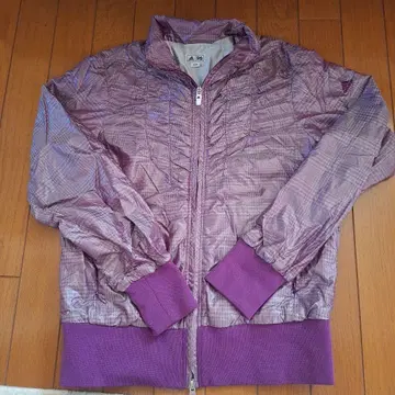 adidas 보라색 체크 무늬 야케 M 아디다스 골프