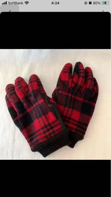그립스와니 L 사이즈 버팔로 체크 보아 포함 그로브 장갑