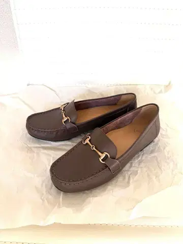 ing 브라운 비트 로퍼 천연 가죽 새상품