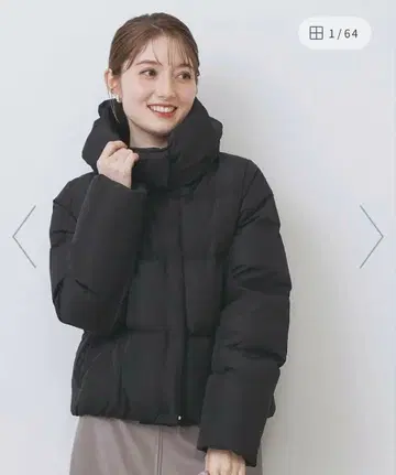 INDEX 다운 숏코트 블랙