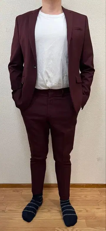 ZARA 버건디 정장 세트