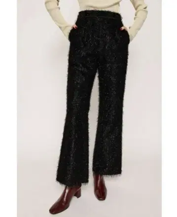 택 포함 미착용 새상품 SLY 샤기 글리터 플레어 팬츠