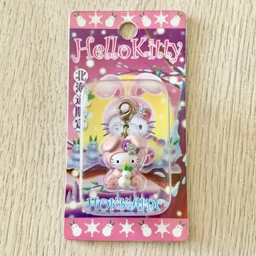 지역 한정 키티 홋카이도 한정 눈토끼 2006년 지퍼 마스코트 헬로키티