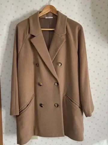 Deuxieme Classe 쇼트 더블 코트 캐시미어 혼방