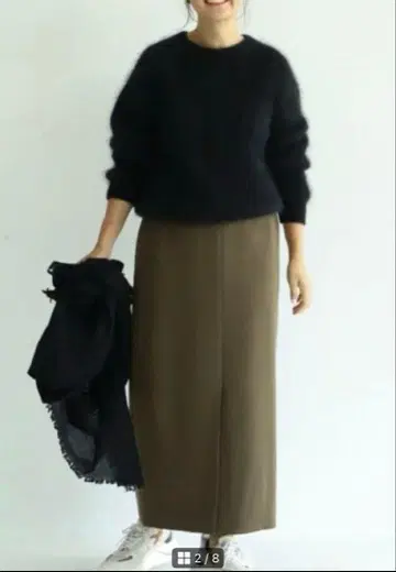 새상품 데미룩스 빔즈 프론트 벤트 펜슬 스커트 36 스커트