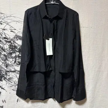 KRIS VAN ASSCHE 크리스 반 아쉬 블랙 블라우스 셔츠 36