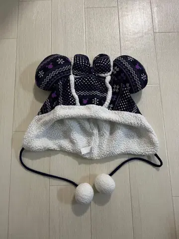 미키 귀 달린 플리스 모자