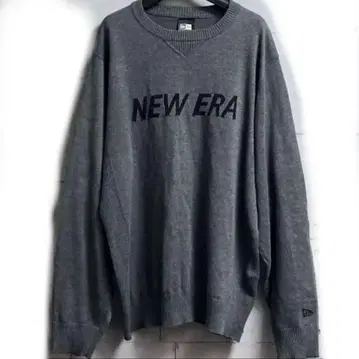 새상품급 NEW ERA 블랙 니트 스웨터 XL