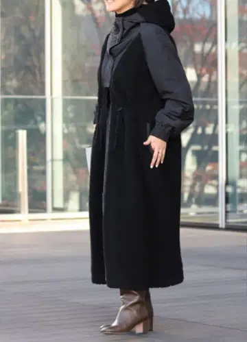 Demi-Luxe BEAMS / 퀼트 콤비 코트