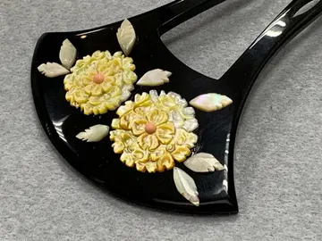 신상 멋진 입체 나전칠기 조각 헤어콤 1점만