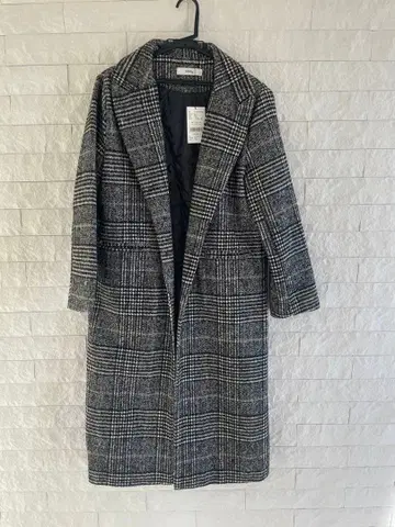 택 포함 새상품 Auntie Rosa Holiday 체크 무늬 롱 코트