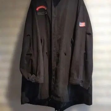 U.S. ARMY 패치 블랙 모즈 코트
