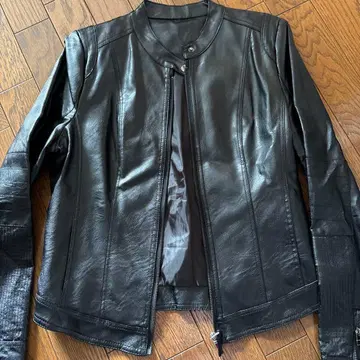 블랙 싱글 라이더 자켓