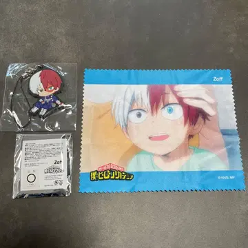 [토도로키 쇼토] 나의 히어로 아카데미아 Zoff 안경닦이 러버 키링