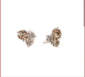 BROWN DIAMOND 스터드 귀걸이 무크