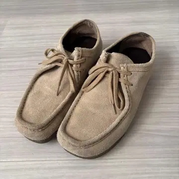 [ 놋쇠 브러쉬 기모 완료 ] 베이지 스웨이드 모카신