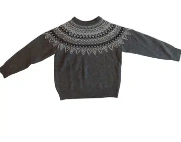 [ INDIVI ] 노르딕 무늬 그레이 스웨터 / 사이즈 42