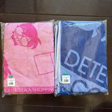 명탐정 코난 타월 2개 세트 (핑크, 파랑)