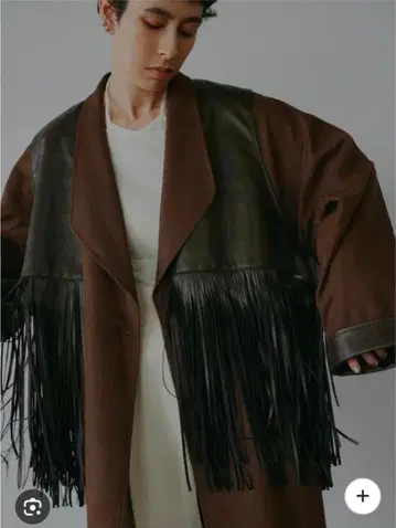 미사용 새상품 [아메리빈티지] 프린지 베스트 세트 스웨이드 자켓 // S