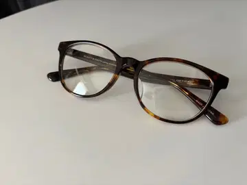 브라운 캣아이 안경 케이스 포함