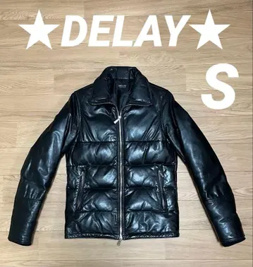 [ 새상품급 ] DELAY 블랙 가죽 다운 자켓