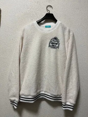쿠알토 유나이티드 보아 플리스 풀오버 / L 화이트 로고 와펜 골프