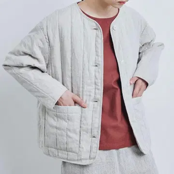 나카가와 마사시치 상점 린넨 퀼트 숏코트 충전솜 퀼팅