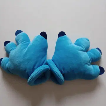 스티치 파란 손바닥 모양 장갑 새상품 미사용