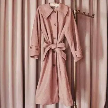 트리트 유어셀프 British classical long coat 핑크