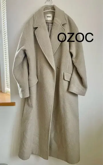 OZOC 베이지 롱 코트 사이즈 38