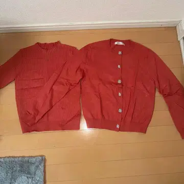 Apuweiser-riche 오렌지 가디건 긴팔