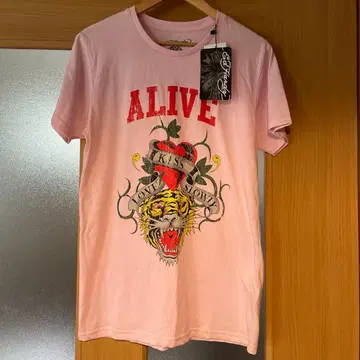 Ed Hardy 핑크 반팔 T셔츠 택 포함 새상품
