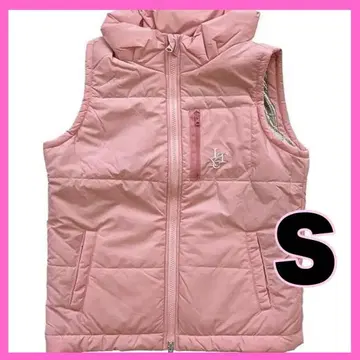 컬러 베스트 충전솜 베스트 핑크 지퍼 따뜻한 보온 따뜻한