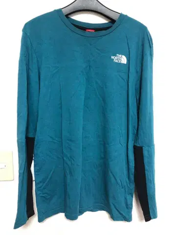 THE NORTH FACE 긴팔 티셔츠 S/P 청록/블랙 롱T셔츠