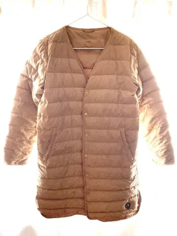 프렌치 덕 다운 롱 자켓 베이지 빔즈