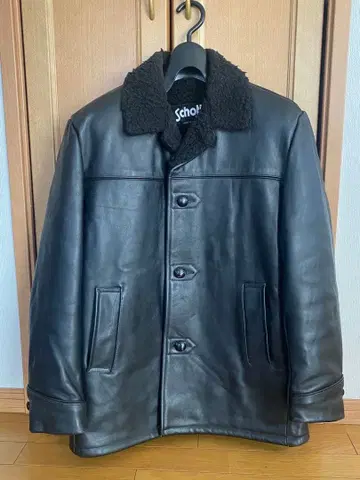 [ 레어템 ] Schott USA 카 코트 가죽 자켓 보아 안감