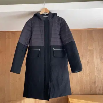 띠어리 럭스 절개 다운 코트