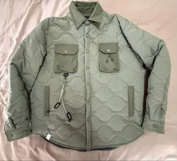 1회 착용 남성용 퀼팅 자켓 카키