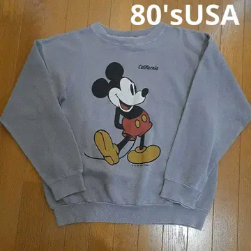 [ 80'sUSA ] Disney 미키 염색 프린트 스웨트 페이드