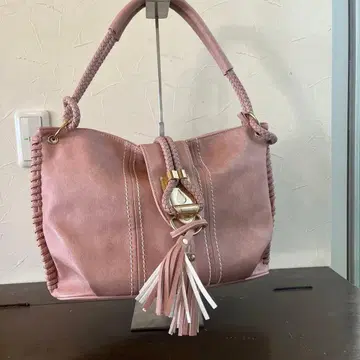 D.KELLY 프린지 디테일 핑크 핸드백