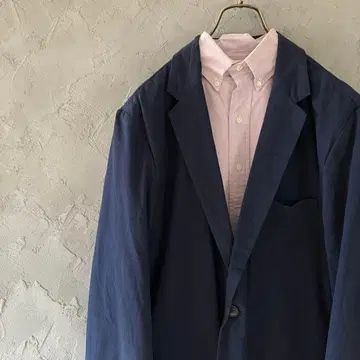 GAP 테일러드 자켓 코튼 네이비 심플 무지 L LO17