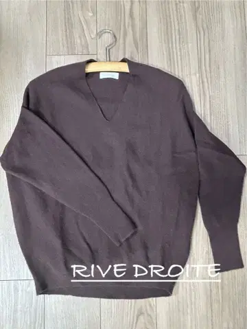 RIVE DROITE 다크 브라운 V넥 긴팔 니트