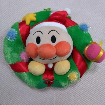호빵맨 크리스마스 리스 봉제 인형