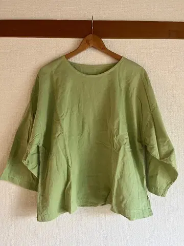 젠 선생님의 일상복 T셔츠 정사각형 실루엣 S 애플 그린