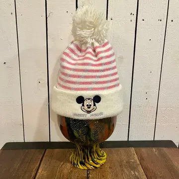 80's MICKEY 미키 아크릴 니트 모자 비니