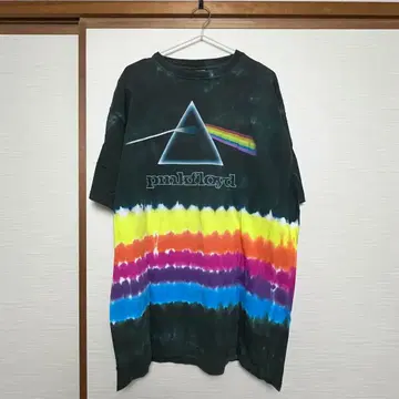 Pink Floyd 핑크 플로이드 타이 다이 티셔츠 구제 의류