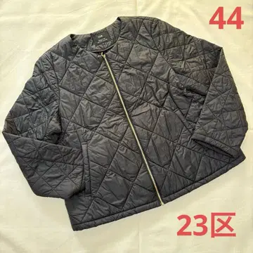 23X 블랙 퀼팅 타프타 코트 자켓 44