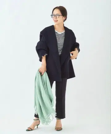 플라주 해밀턴 하프 코트 네이비 36 플라주